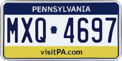 PA license plate MXQ4697