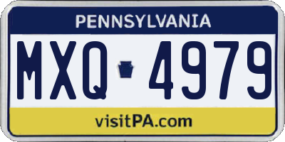 PA license plate MXQ4979