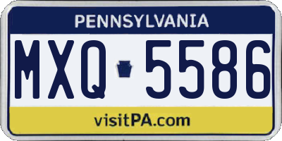 PA license plate MXQ5586