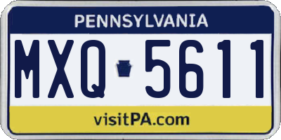 PA license plate MXQ5611