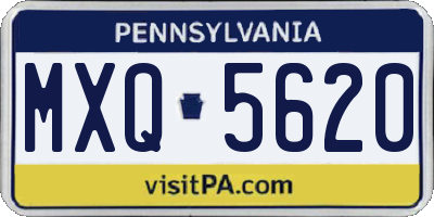 PA license plate MXQ5620
