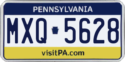 PA license plate MXQ5628