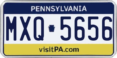PA license plate MXQ5656