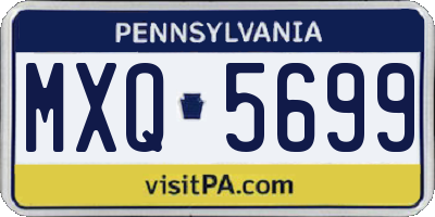 PA license plate MXQ5699