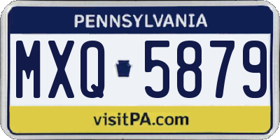 PA license plate MXQ5879