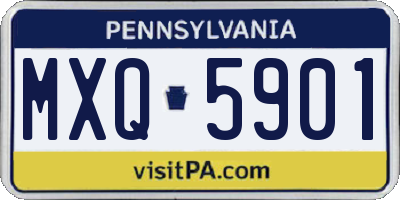 PA license plate MXQ5901