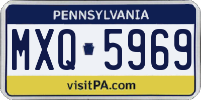 PA license plate MXQ5969