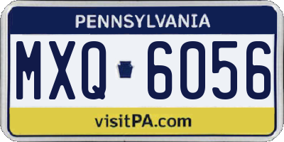 PA license plate MXQ6056
