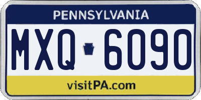 PA license plate MXQ6090
