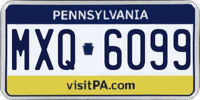 PA license plate MXQ6099