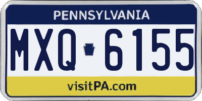 PA license plate MXQ6155