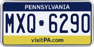 PA license plate MXQ6290