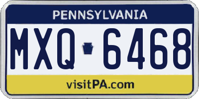 PA license plate MXQ6468