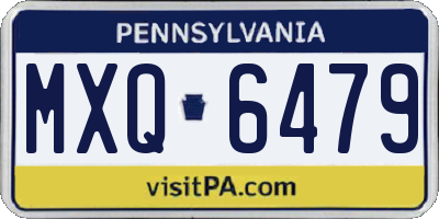 PA license plate MXQ6479