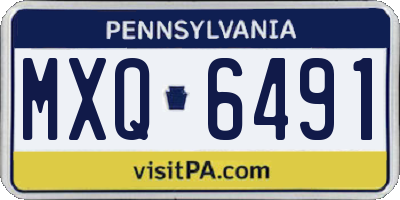 PA license plate MXQ6491