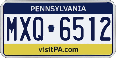 PA license plate MXQ6512