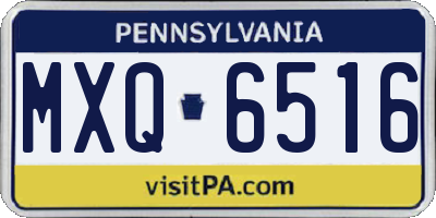 PA license plate MXQ6516