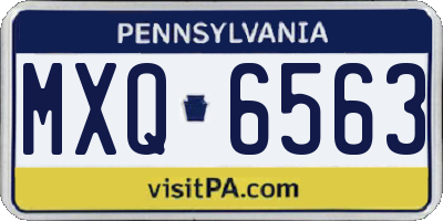 PA license plate MXQ6563