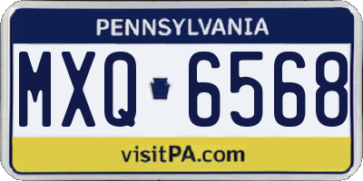 PA license plate MXQ6568