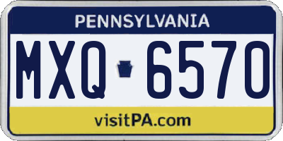 PA license plate MXQ6570