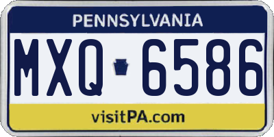 PA license plate MXQ6586