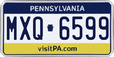 PA license plate MXQ6599