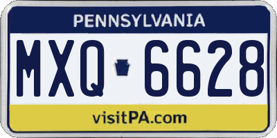 PA license plate MXQ6628