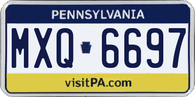PA license plate MXQ6697