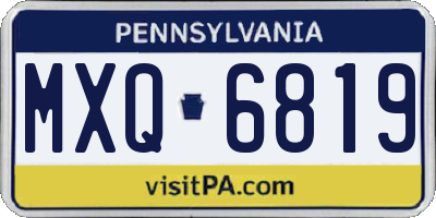 PA license plate MXQ6819