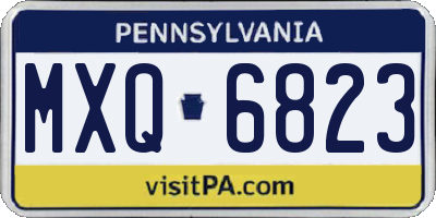 PA license plate MXQ6823