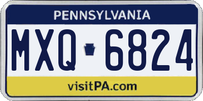 PA license plate MXQ6824