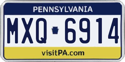 PA license plate MXQ6914