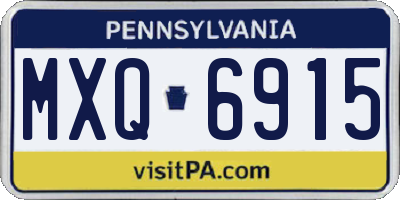 PA license plate MXQ6915