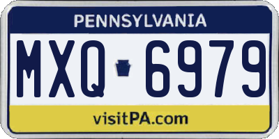 PA license plate MXQ6979