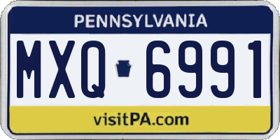 PA license plate MXQ6991