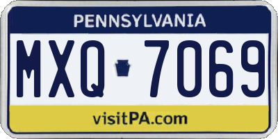 PA license plate MXQ7069