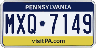 PA license plate MXQ7149