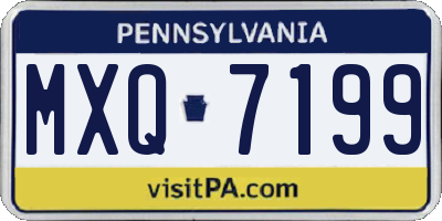 PA license plate MXQ7199
