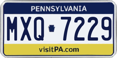 PA license plate MXQ7229