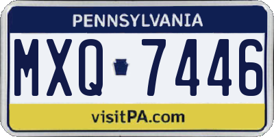 PA license plate MXQ7446