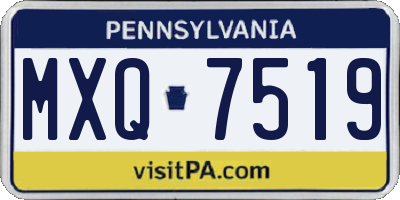 PA license plate MXQ7519