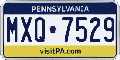 PA license plate MXQ7529