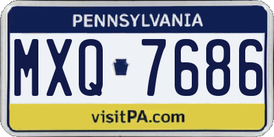 PA license plate MXQ7686