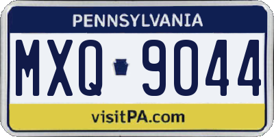 PA license plate MXQ9044
