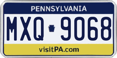 PA license plate MXQ9068