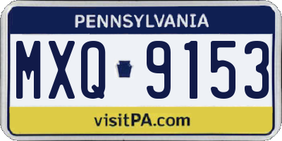 PA license plate MXQ9153