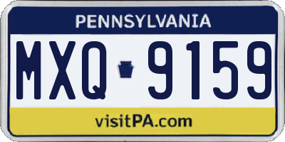 PA license plate MXQ9159