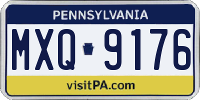 PA license plate MXQ9176