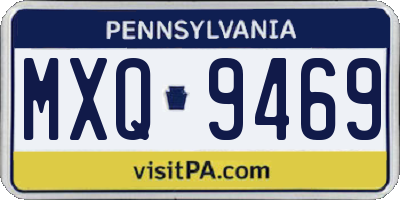 PA license plate MXQ9469