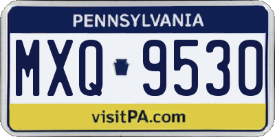 PA license plate MXQ9530